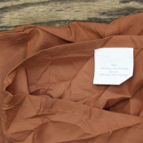 NEW 510 Design Soft Wash Pleated 3-Piece Duvet Cover Set Clay Orange Queen - Picture 7 of 7